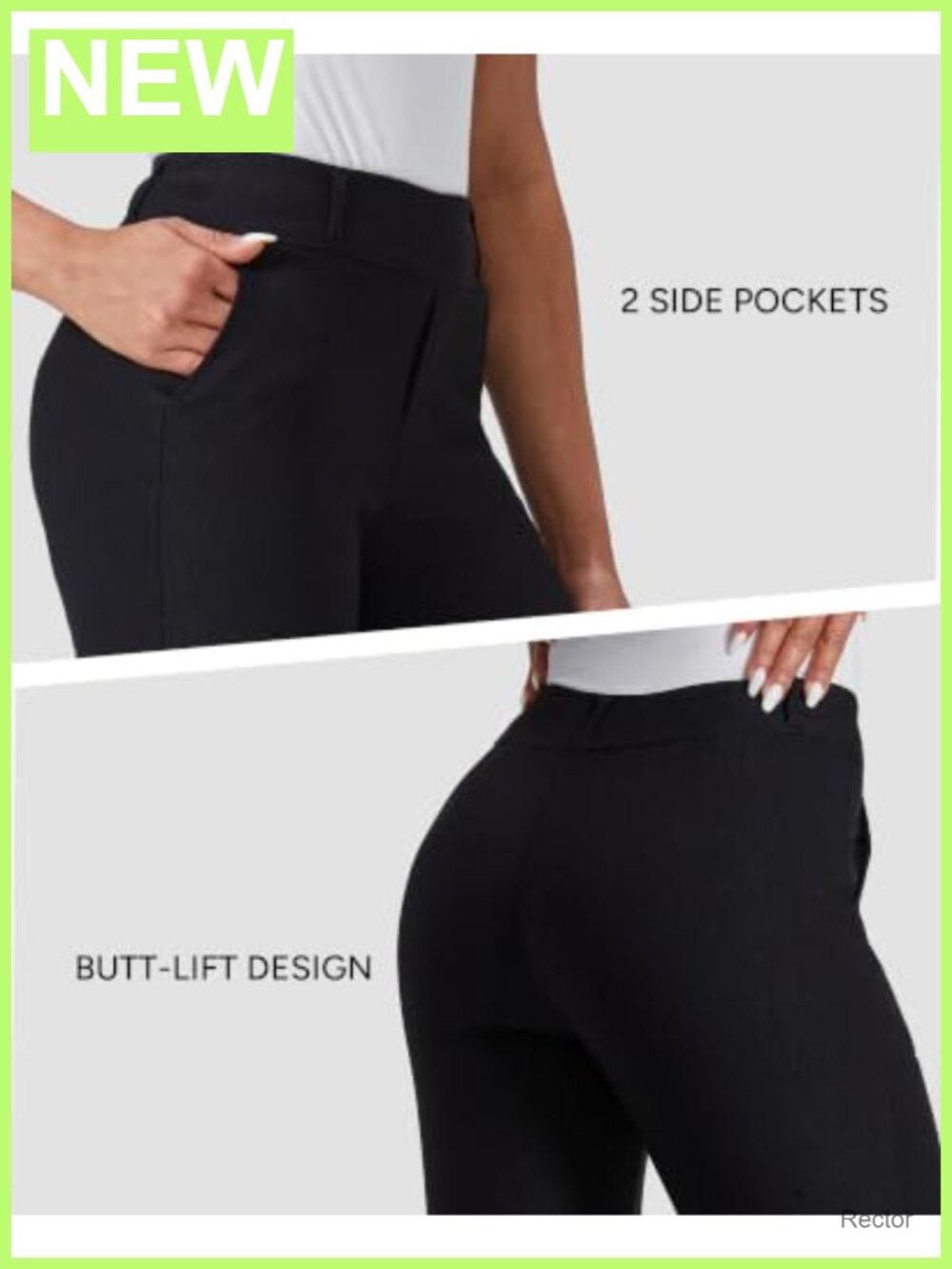 Bootcut Pull On Dress Pants Stretch High Rise Work Slacks - Picture 2 of 6